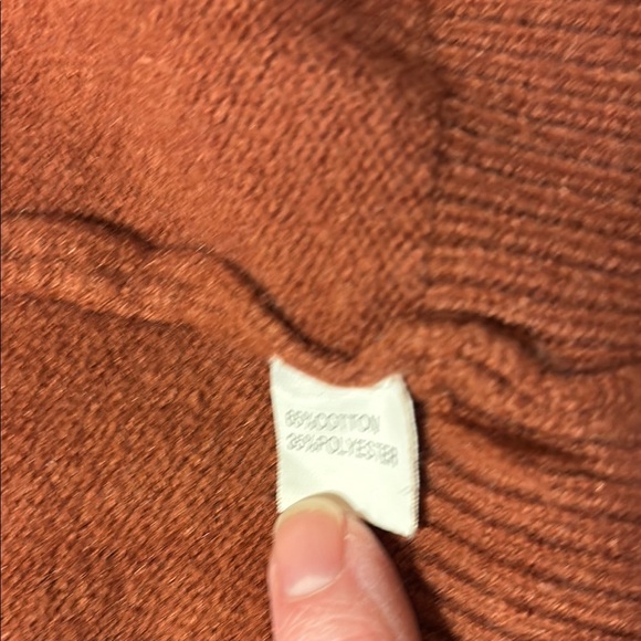 Rust Long Cardigan Pocket Sweater size S - Picture 8 of 9
